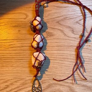 red & white stone tassel!